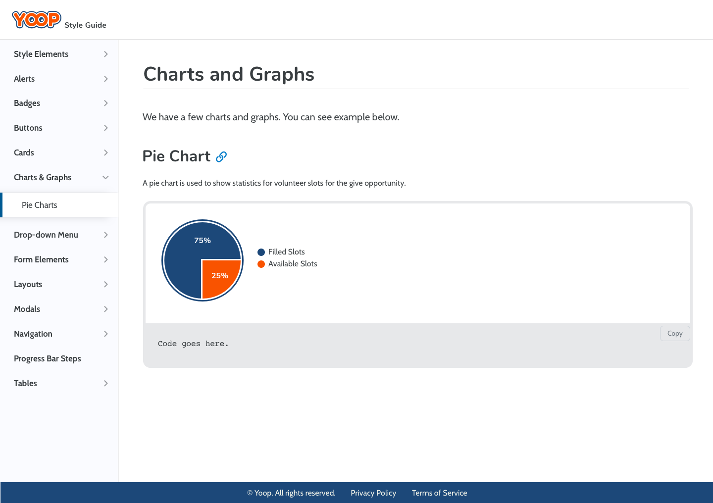 Yoop style guide page